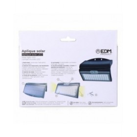 Applique da Parete EDM 31849 Nero 6 W 430 Lm 6500 lm Sensore di Movimento Solare (6500 K)