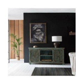 Credenza Alexandra House Living Azzurro Legno di mango 45 x 76 x 165 cm