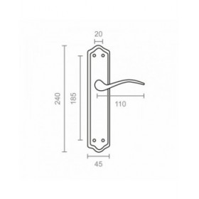Set di Maniglie EDM 85430 1777 24 x 4,5 cm