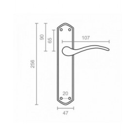 Set di Maniglie EDM 85431 202 25,6 x 4,7 cm