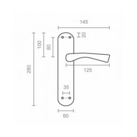 Set di Maniglie EDM 85436 707 24 x 4,5 cm