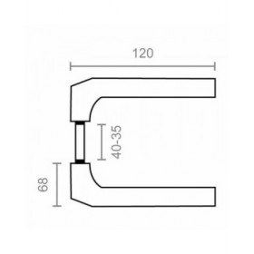 Set di Maniglie EDM 85454 702 Alluminio 12 cm