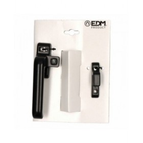 A manovella EDM 85458 6801 Nero Alluminio Sinistra Chiusura a scatto