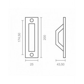 Manici EDM 85459 6804 Bianco Alluminio Lama diritta 200 x 25 mm (2 Unità)