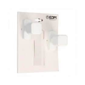 Pomo EDM 85461 6807 Bianco Alluminio 80 x 39 mm