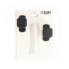 Pomo EDM 85462 6807 Nero Alluminio 80 x 39 mm