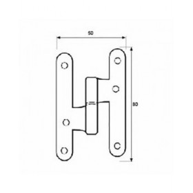 Cerniera EDM 85482 PN07 Acciaio inossidabile 100 x 58 mm Destra