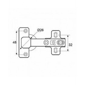 Cerniera EDM 85641 BC01 Metallo Acciaio 26 mm