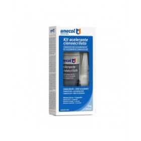 Kit cianoacrilato Unecol A7156 200 ml 50 g 2 Pezzi