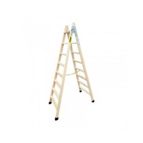 Scala Pieghevole a 8 Scalini Plabell bld-8 Legno 214 x 31/62 cm