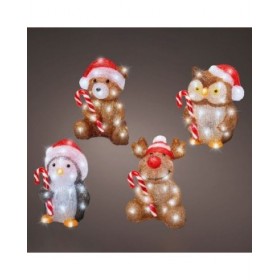 Statua Decorativa da Giardino 491338 animali Natale 17,8 x 17,2 x 23,5 cm