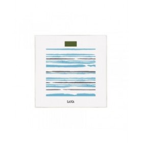Bilancia Digitale da Bagno LAICA PS1074 Bianco A strisce Multicolore Vetro Temperato 150 kg