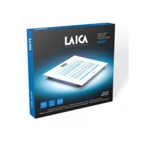 Bilancia Digitale da Bagno LAICA PS1074 Bianco A strisce Multicolore Vetro Temperato 150 kg