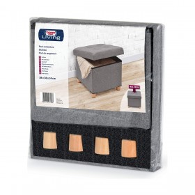 Puff Domopak Living Grigio 38 x 38 x 34 cm Poliestere