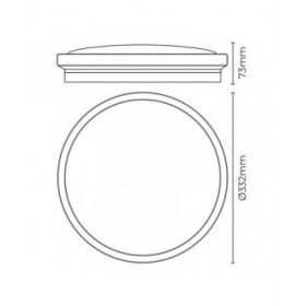 Applique Plafoniera LED EDM 32539 F 18 W 1820 Lm Circolare Superficie (4000 K)