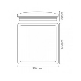 Applique Plafoniera LED EDM 32541 F 18 W 1820 Lm Quadrato Superficie (4000 K)