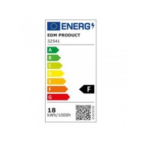 Applique Plafoniera LED EDM 32541 F 18 W 1820 Lm Quadrato Superficie (4000 K)