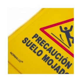 Pannello pieghevole precauzione pavimento bagnato Normaluz Giallo 30 x 21 x 62 cm