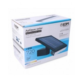 Applique da Parete EDM 31854 Nero 6 W 720 Lm LED Solare (6500 K)
