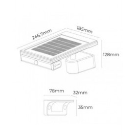 Applique da Parete EDM 31854 Nero 6 W 720 Lm LED Solare (6500 K)