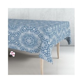 Rotolo di tovaglia Exma Gomma Azzurro Mandala 140 cm x 25 m