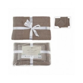 Set di asciugamani Essentials Taupé (3 Pezzi)