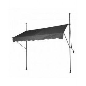 Tenda Regolabile Grigio Poliestere 250 x 120 cm