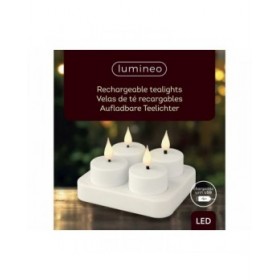 Candela LED Lumineo 485346 Bianco Ricaricabile Interno (4 Unità)