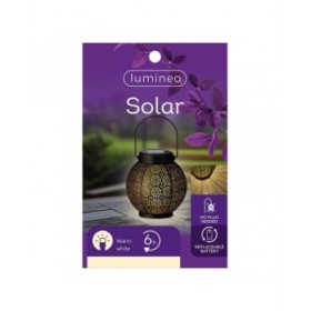 Lanterna Lumineo 897539 Solare 16 cm Nero Metallo