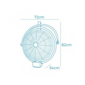 Ventilatore da Parete EDM 33520 Nero 120 W industriale Soffitto