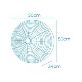 Ventilatore da Parete EDM 33521 Nero 100 W Ø 45 cm