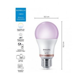 Lampadina Intelligente Philips Wiz Full Colors F 8,5 W E27 806 lm (2200-6500 K)