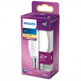 Lampadina LED Philips Candela F 4,3 W E14 470 lm 3,5 x 9,7 cm (2700 K)