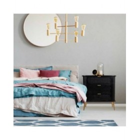 Cassettiera Alexandra House Living Nero Legno MDF 35 x 81 x 80 cm
