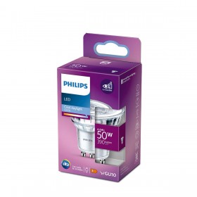 Lampadina LED Dicroica Philips F 4,6 W 50 W GU10 390 lm 5 x 5,4 cm (6500 K)