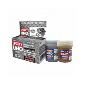 Adesivo epossidico bicomponente Fusion Epoxy Black Label Unoa98 Universale Grigio scuro 100 g