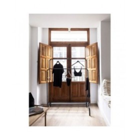 Attaccapanni da Terra Newlux Hangy Duo 30 Nero Metallo 115 x 50 x 150 cm