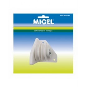 Carrucola per pergola Micel TLD20 Nylon 7,3 x 7,3 x 8 cm Laterale Bianco