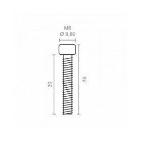 Kit di viti Micel TLD27 9,8 x 9,8 x 30 mm Meccanismo per tenda da sole a rullo