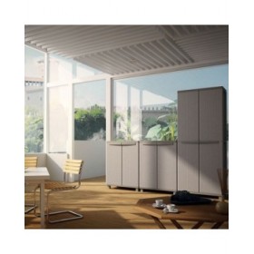 Armadio per Scope Terry Jrattan 368 Grigio 68 x 37,5 x 170 cm Plastica 4 Mensole