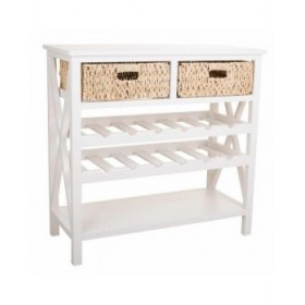 Credenza Alexandra House Living Bianco Corda Legno MDF 86 x 38 x 88 cm