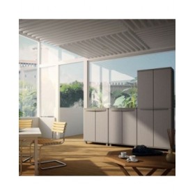Armadio per Scope Terry Jrattan 369 Grigio 68 x 37,5 x 170 cm Plastica 3 Mensole