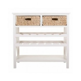 Credenza Alexandra House Living Bianco Corda Legno MDF 86 x 38 x 88 cm