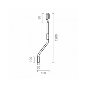 Manovella per tenda da sole Micel TLD06 Bianco 120 cm Basso
