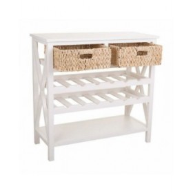 Credenza Alexandra House Living Bianco Corda Legno MDF 86 x 38 x 88 cm