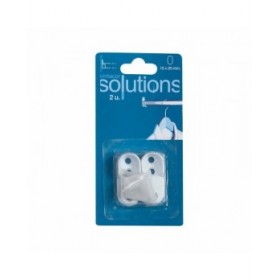Supporto per asta dell'armadio Stor Planet Cintacor Bianco Ovalada 15 x 25 mm (2 Unità)