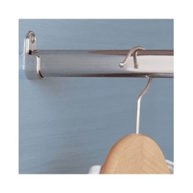 Supporto per asta dell'armadio Stor Planet Cintacor Bianco Ovalada 15 x 25 mm (2 Unità)