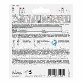 Supporto da Parete TESA 77774 1 kg Adesivo Chiodi Bianco