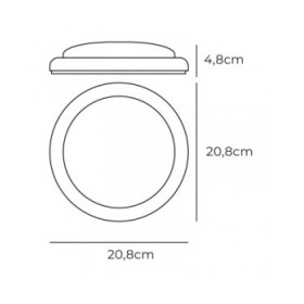 Applique da Parete EDM 32446 Bianco Plastica F 18 W 120 W 1820 Lm Sensore di Movimento Sensore di luce Rotondo (4000 K)