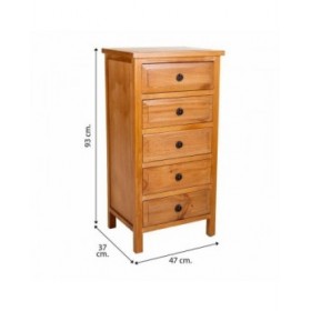 Cassettiera Alexandra House Living Marrone Legno di pino Legno MDF 93 x 37 x 47 cm